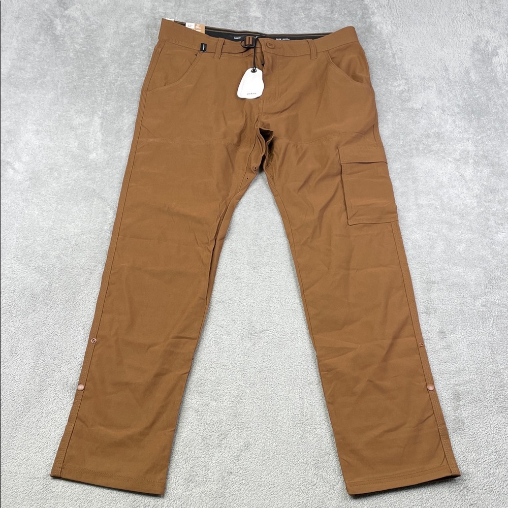 NEW‎ Prana 34/32 Stretch Zion Slim Pant II Men's Sepia Brown Hiking Outdoors - Picture 2 of 16